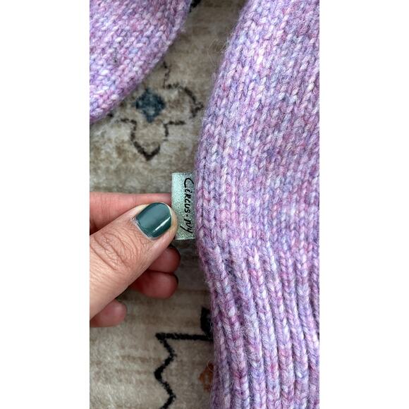 Circus NY Sam Edelman Fringe Turtleneck Sweater Raspberry Radiance Large - Picture 5 of 6